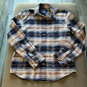 Men's Blue Plaid Flannel Shirt